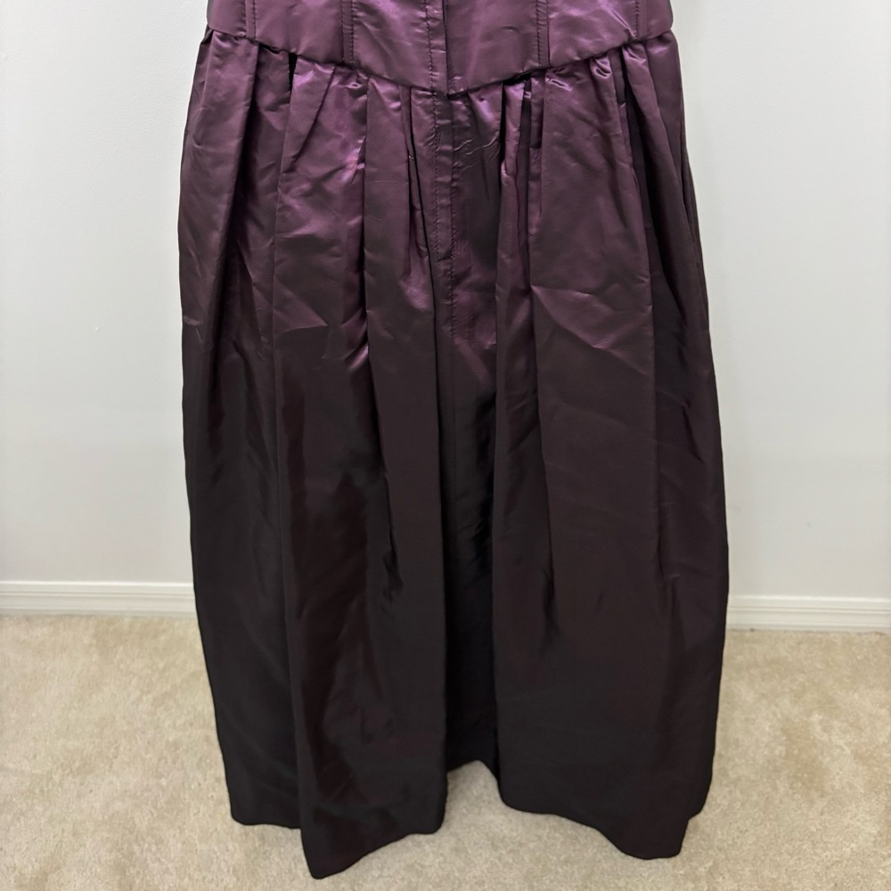 Vintage 90s Y2K Purple Corset Dress Jessica McClintock Gunne Sax Iridescent Prom - Picture 8 of 15
